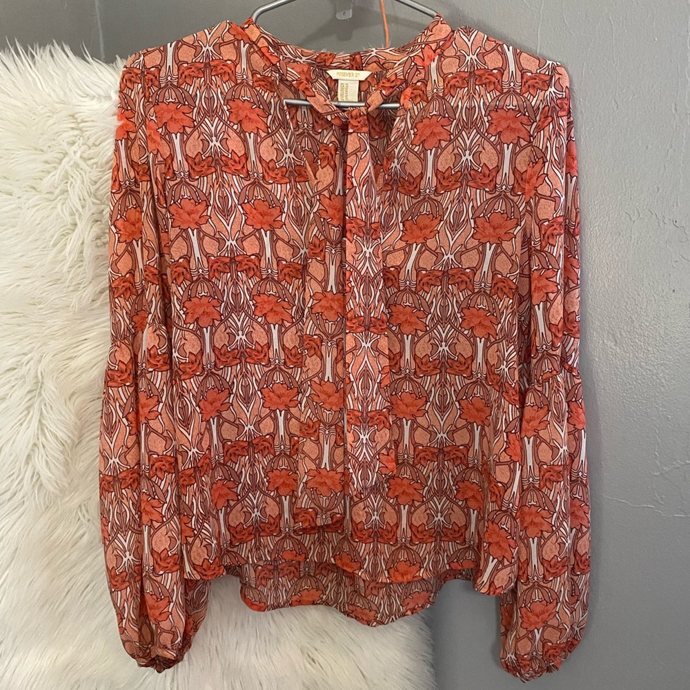FOREVER 21 Long Sleeve Flowy Blouse